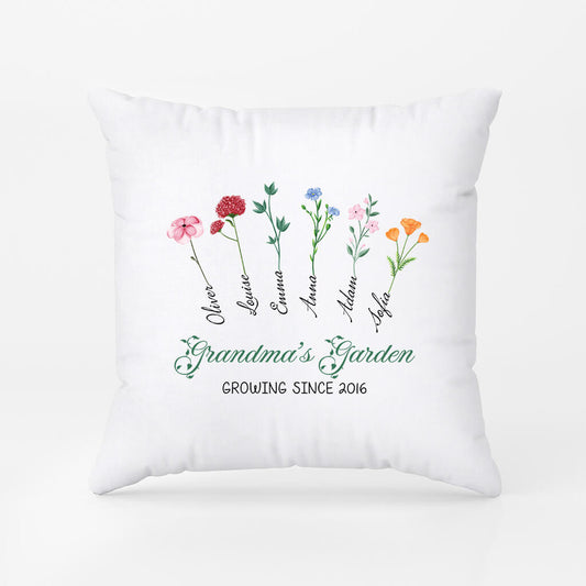 3173PUK1 grandmas garden pillow personalised present ideas for grandma