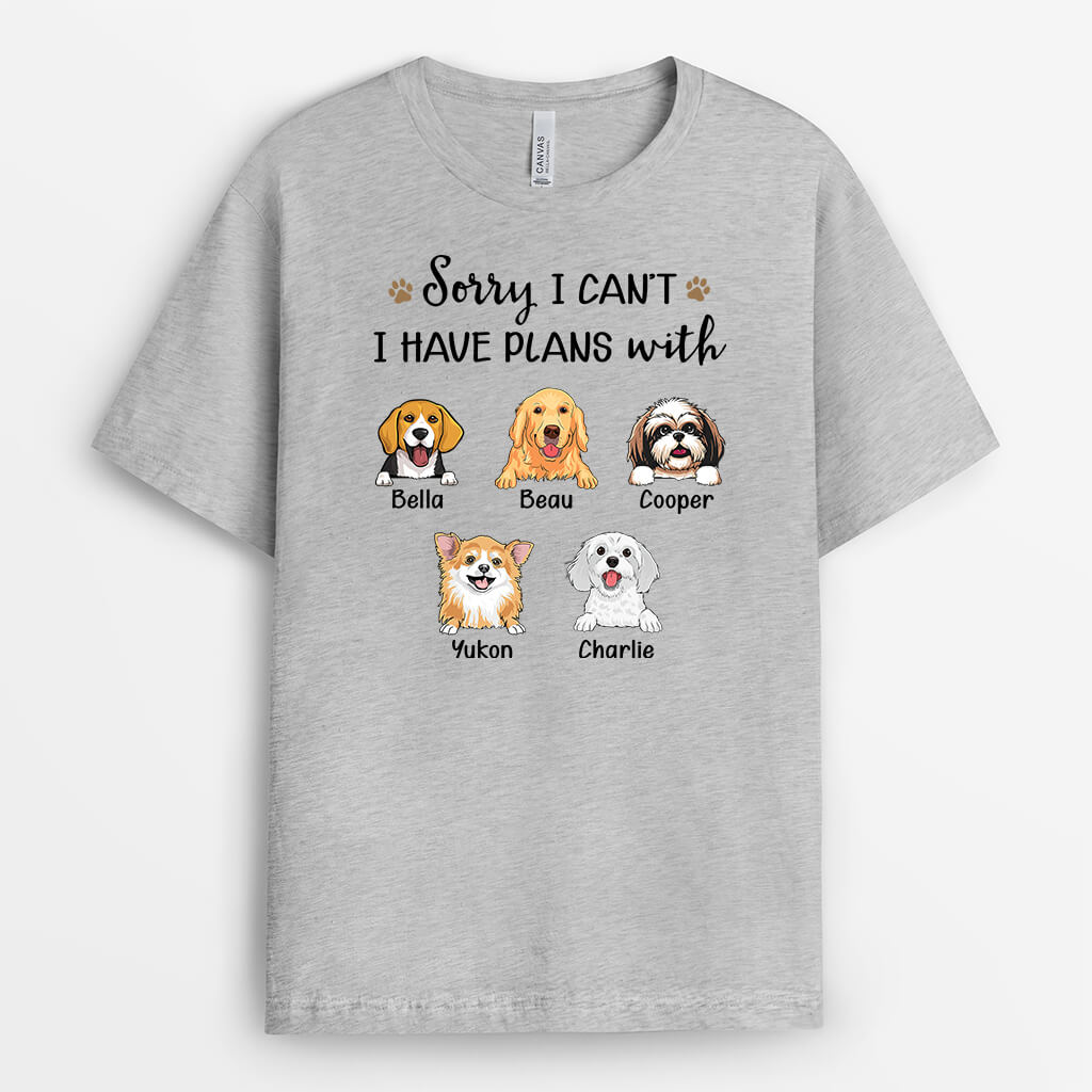 3174AUK2 sorry t shirt personalised gifts for dog owners