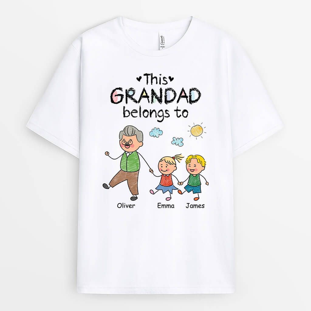 3175AUK1 this grandma belongs to personalised t shirt design for grandma