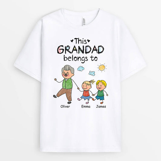 3175AUK1 this grandma belongs to personalised t shirt design for grandma