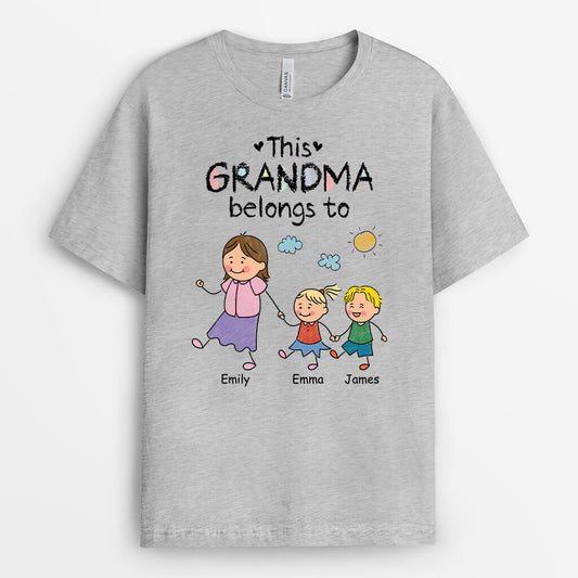 3175AUK2 this grandma belongs to personalised t shirt design for grandma