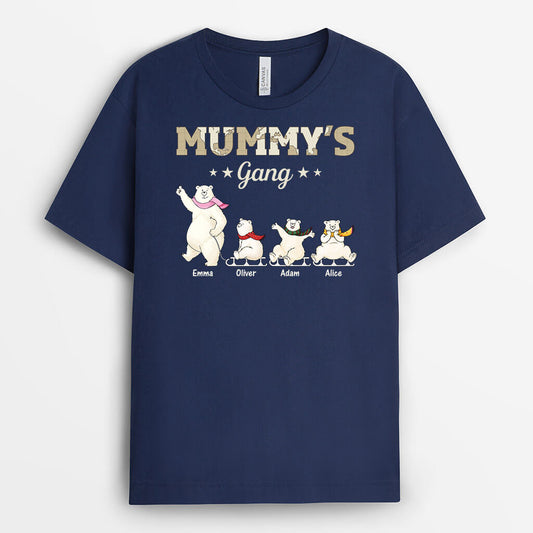 3180AUK2 black dancing bear grandads gang t shirt personalised gifts for grandad