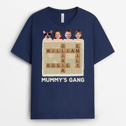 3184AUK2 grandads gang crossword personalised face t shirt for grandad