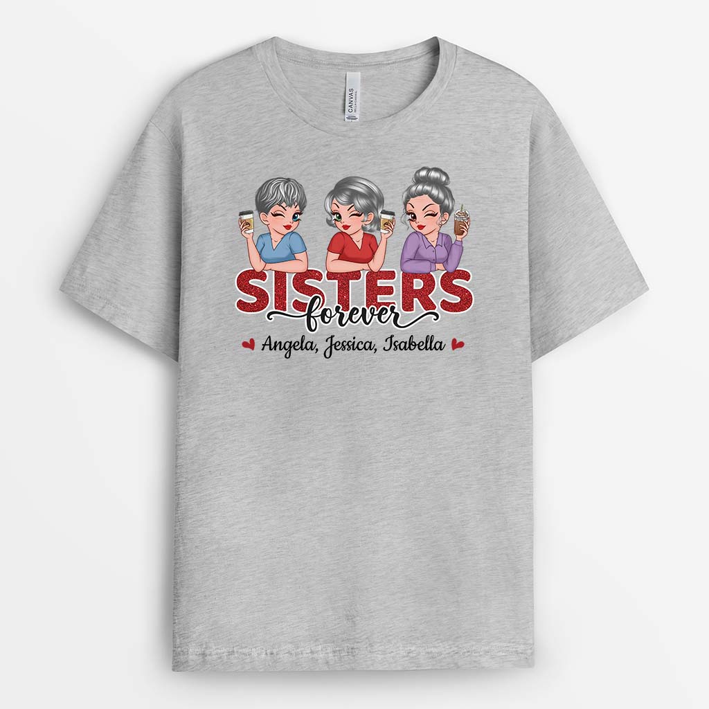 3185AUK2 besties forever t shirt custom gifts for female friends