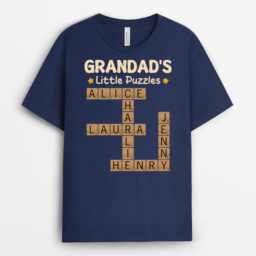 3199AUK2 grandmas little puzzles t shirt personalised presents for grandma