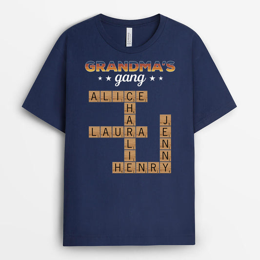 3203AUK2 grandads gang puzzle t shirt personalised gifts for grandad