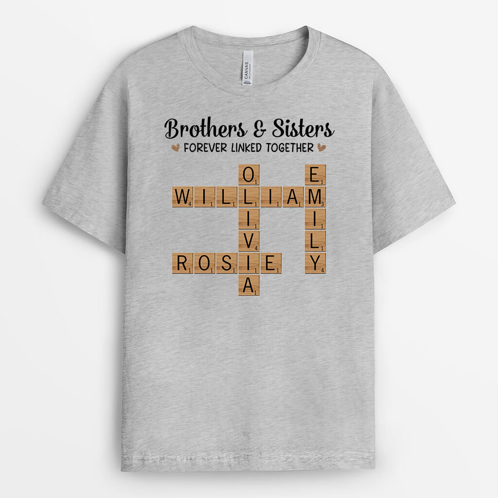 3234AUK1 brothers sisters t shirt personalised gifts for siblings