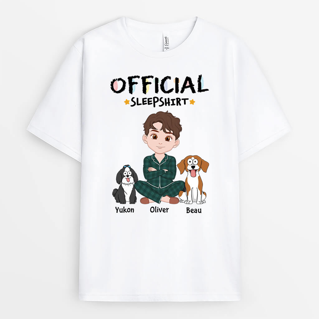 3237AUK1 dog themed official sleepshirt personalised gifts for him
