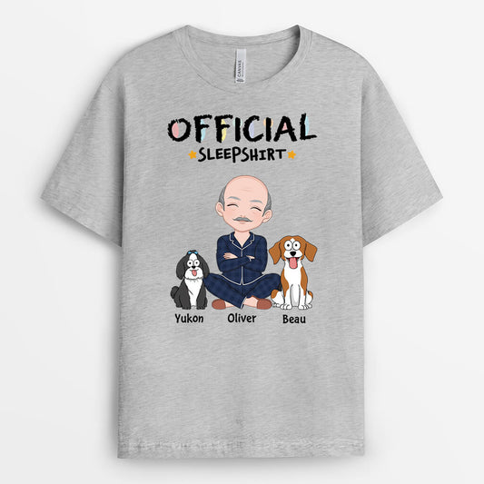 3237AUK2 dog themed official sleepshirt personalised gifts for him