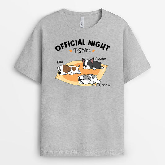 3241AUK1 official night t shirt personalised gifts for dog owners