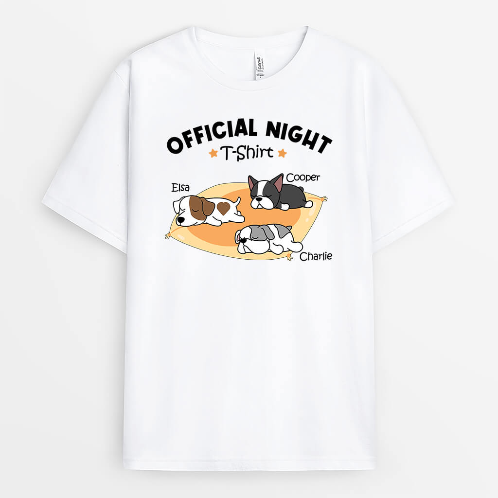 3241AUK2 official night t shirt personalised gifts for dog owners