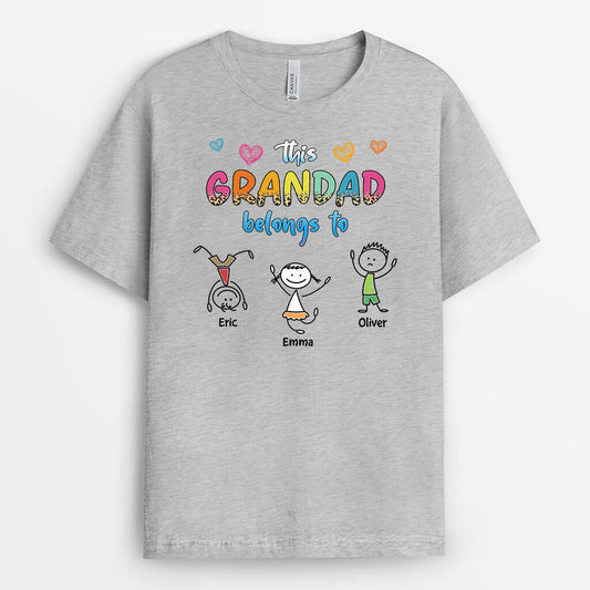 3242AUK2 colourful this grandma belongs to t shirt personalised gifts for grandma
