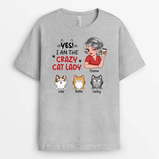 3244AUK2 yes_ t shirt personalised gifts for cat mum