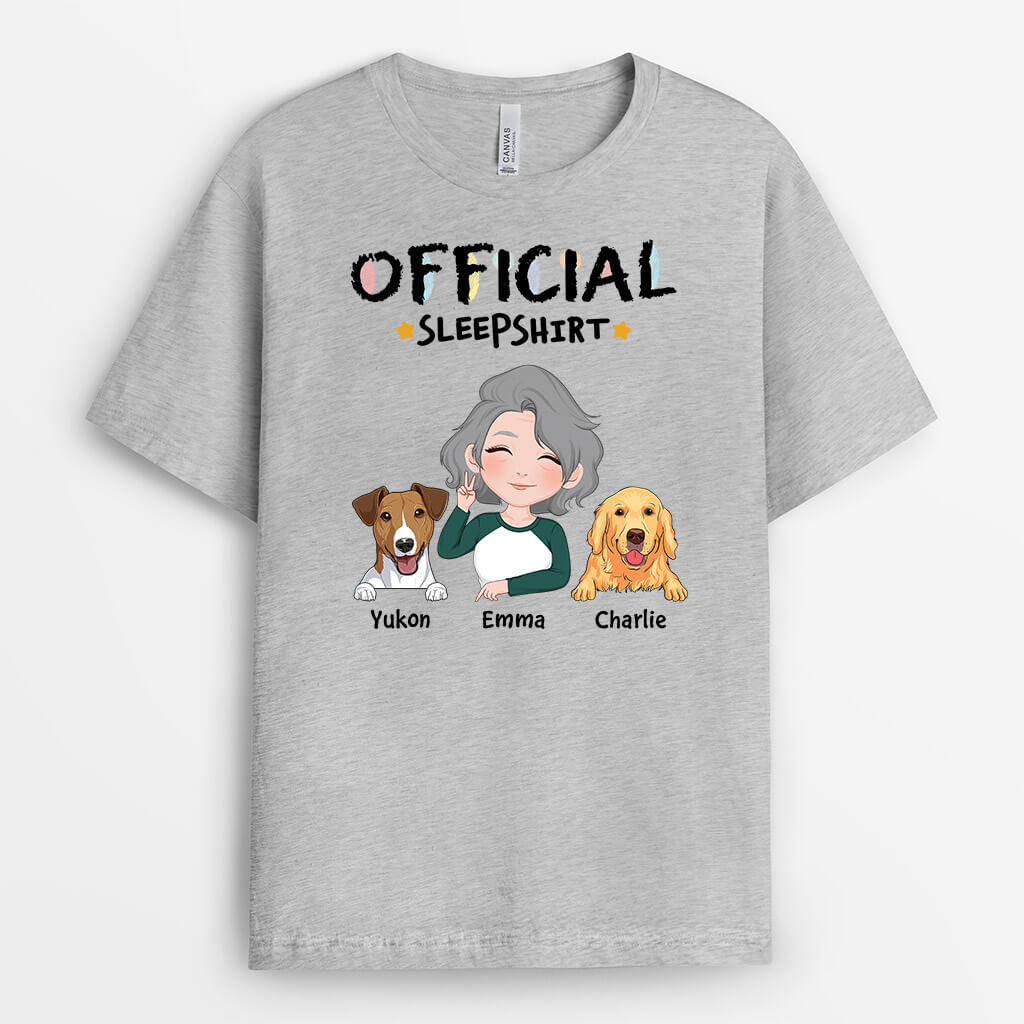 3267AUK1 cartoon official sleepshirt personalised gifts for dog mum