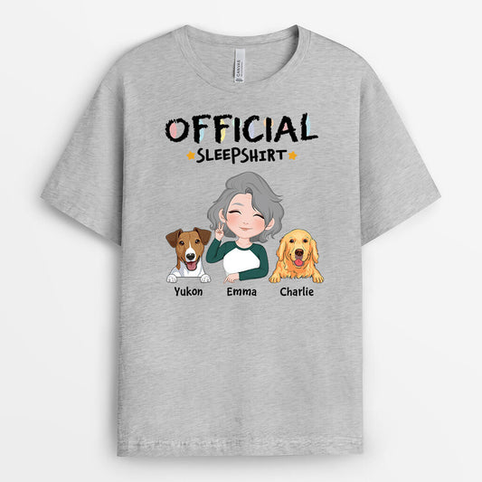 3267AUK1 cartoon official sleepshirt personalised gifts for dog mum