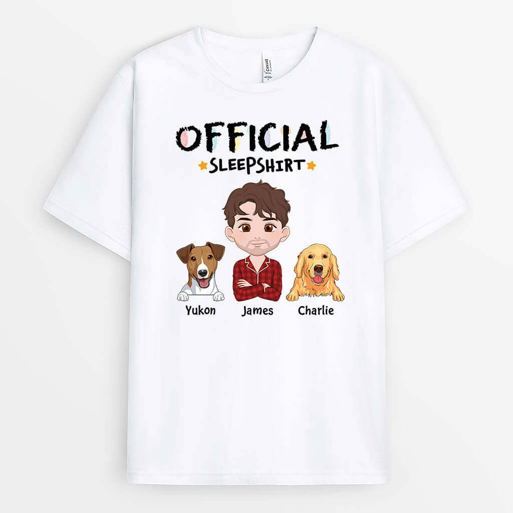 3267AUK2 cartoon official sleepshirt personalised gifts for dog mum