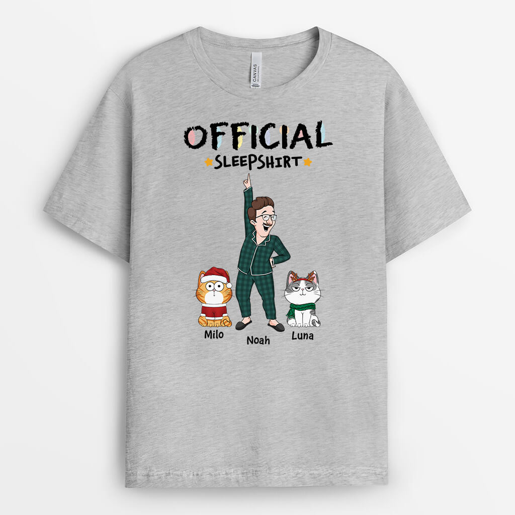3271AUK2 christmas official sleepshirt personalised gifts for cat mum