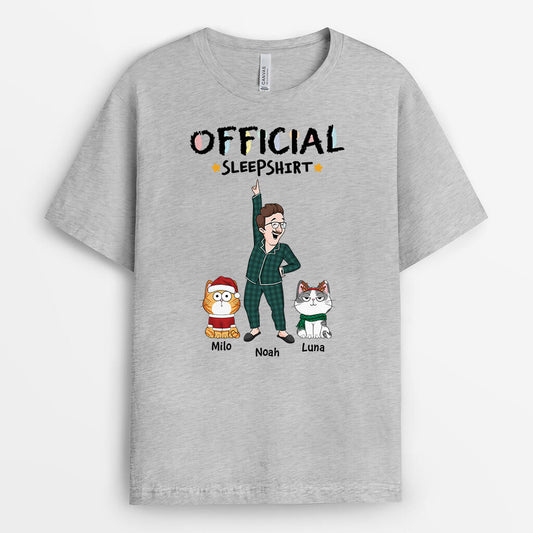 3271AUK2 christmas official sleepshirt personalised gifts for cat mum