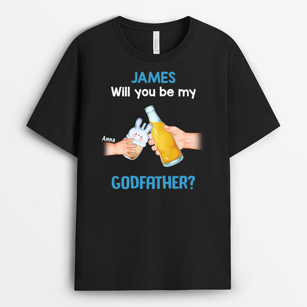 3272AUK1 will you be my godfather t shirt  personalised gifts for godfather