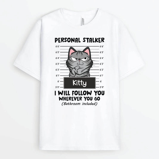 3274AUK1 personal stalker t shirt personalised gift ideas for cat lovers