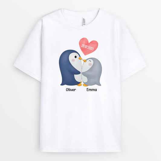 3288AUK1 penguins t shirt personalised gifts for couples_4857f307 a3a7 478a b38d 570ae2efa650