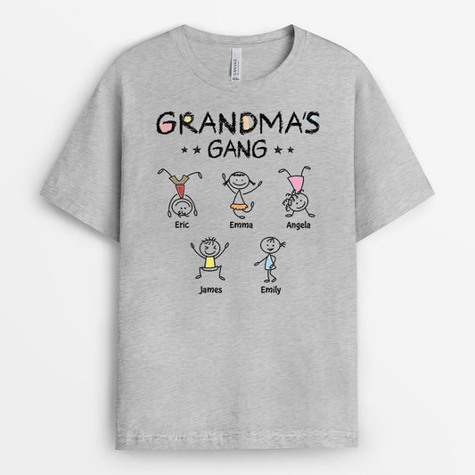 3290AUK2 papas gang stick kids t shirt personalised gifts for grandad