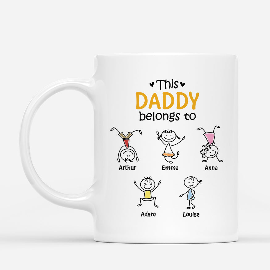3291MUS1 custom present for dads this daddy belongs to mug 3291M8L6B