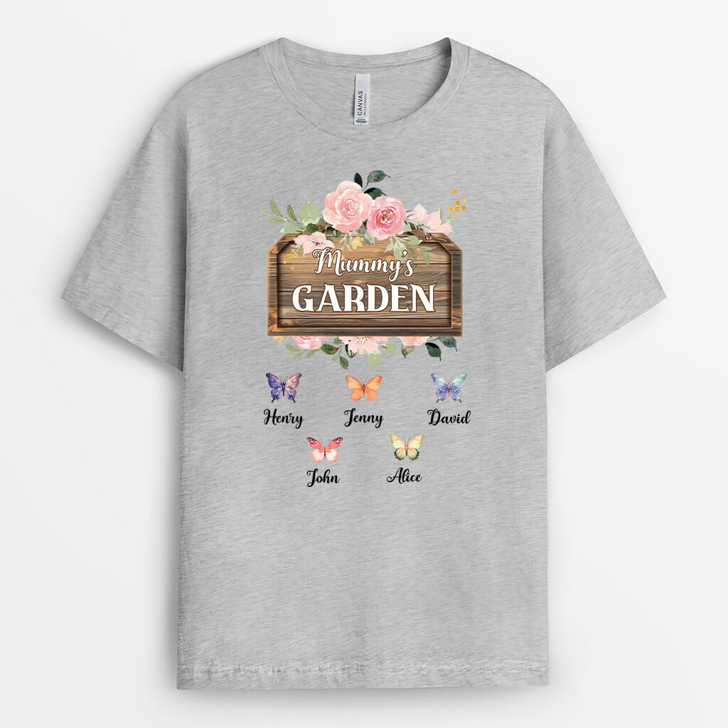 3295AUK2 grandmas garden t shirt  personalised gifts for grandma