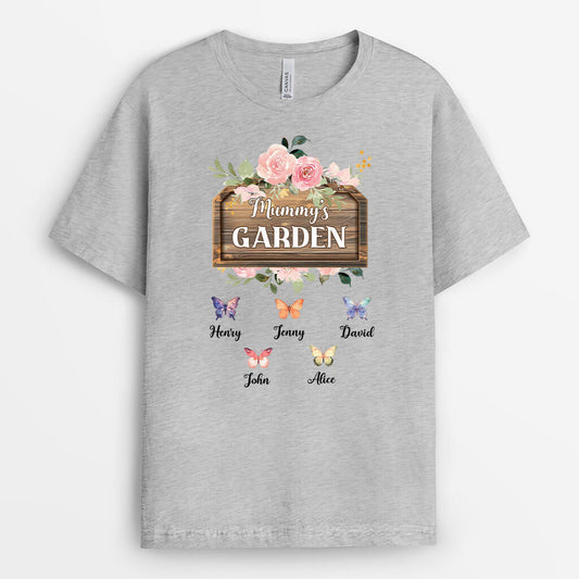 3295AUK2 grandmas garden t shirt personalised gifts for grandma