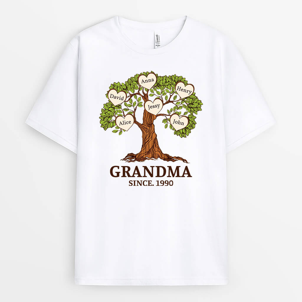3302AUK1 grandma est t shirt personalised gifts for grandma