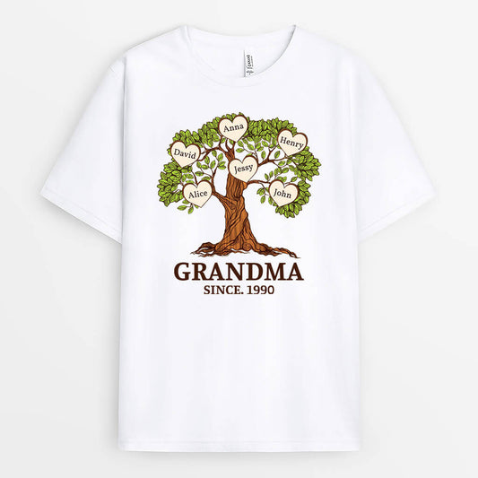 3302AUK1 grandma est t shirt personalised gifts for grandma