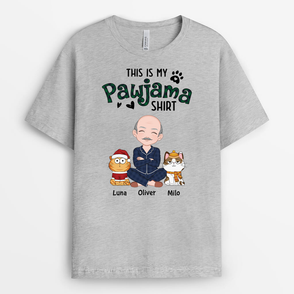 3304AUK2 this is my pawjama shirt personalised gifts for cat mum