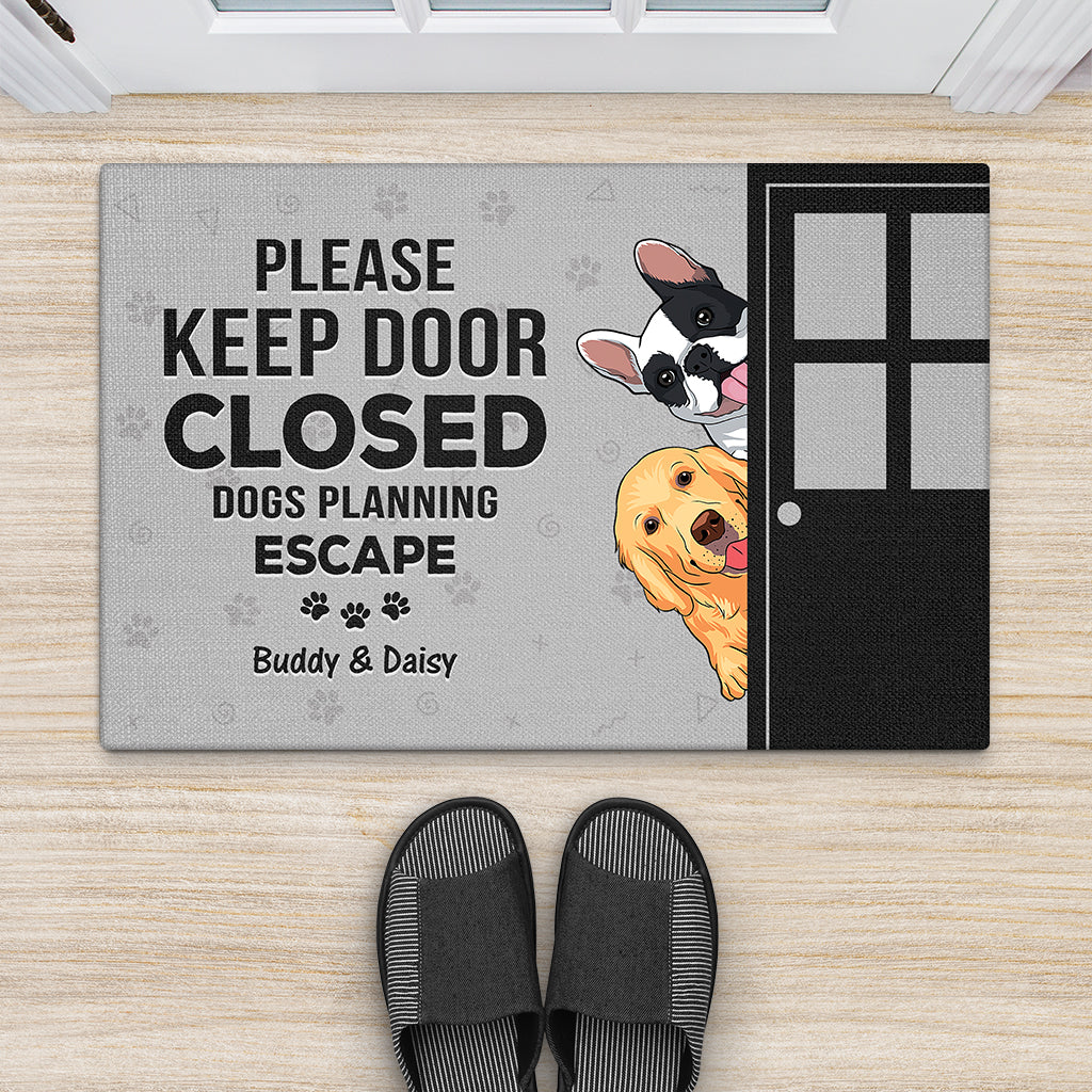 3308DUS2 funny personalized pet doormats_ please keep door closed 3308D5M5C
