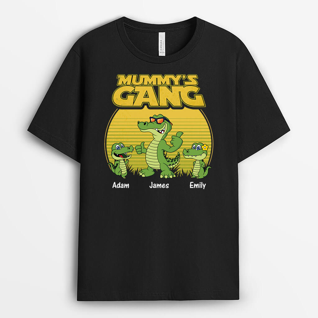 3309AUK2 cool crocodiles grandads gang t shirt  personalised gifts for grandad