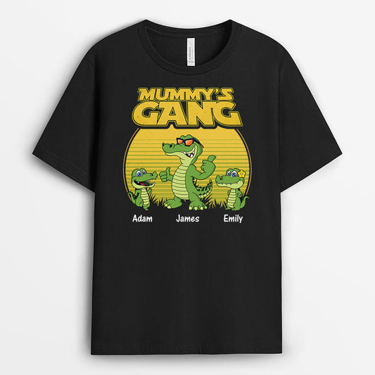 3309AUK2 cool crocodiles grandads gang t shirt personalised gifts for grandad