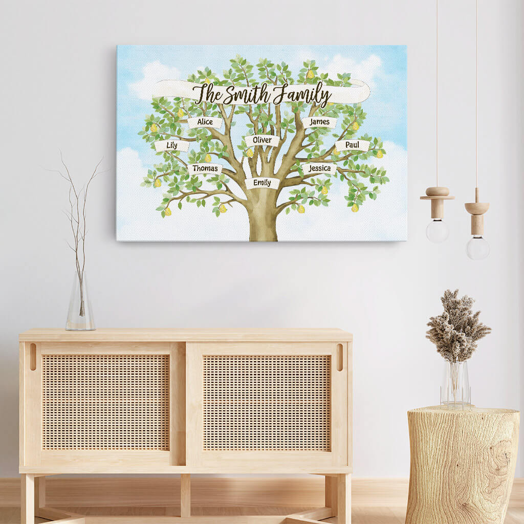 3317CUK3 the smith family pear tree t shirt personalised gifts for family