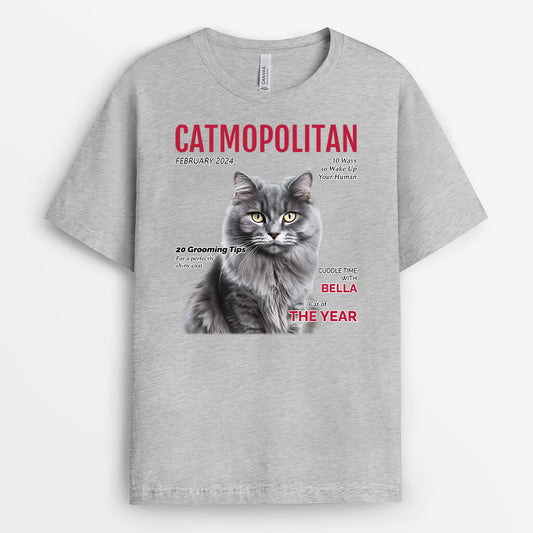 3326AUK2 personalised catmopolitan t shirt customised gifts for cat owners