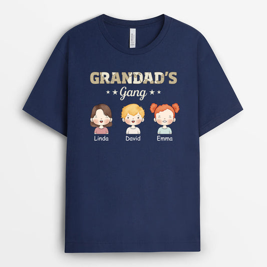 3338AUK2 personalised grandad daddys gang t shirt personalised gift ideas for your grandad dad
