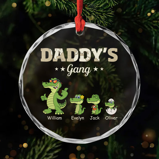 3345OUS1 custom christmas gifts for dad crocodile daddys gang glass ornament 3345O3M8B_cf7bd1ff f6ca 44f8 8691 46a5f14c3dd9