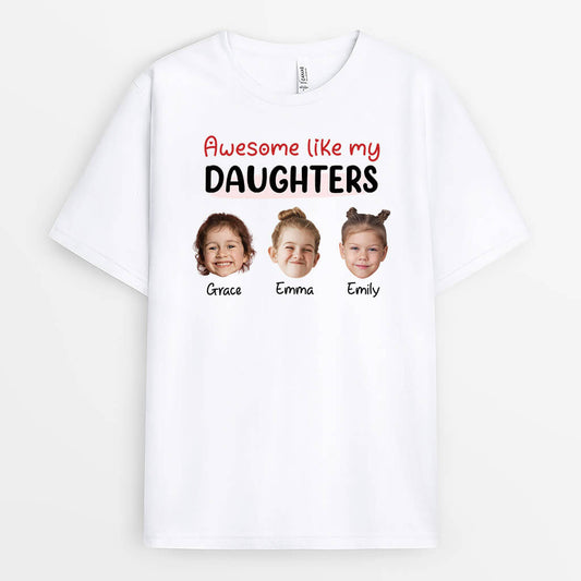 3354AUK1 awesome like my daughters t shirt personalised gifts for grandma