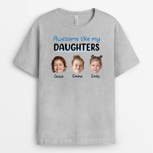 3354AUK2 awesome like my daughters t shirt personalised gifts for grandma