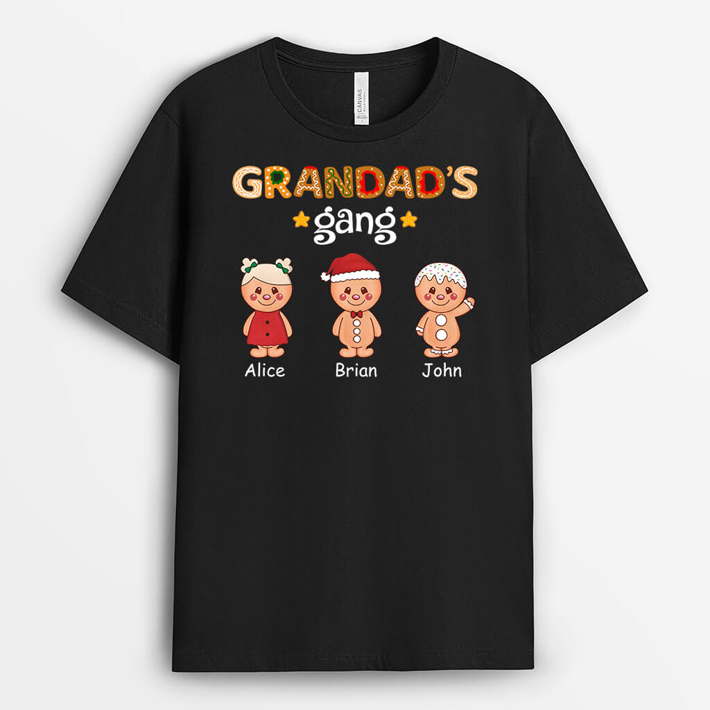 3355AUK2 xmas grandmas gang t shirt personalised gifts for grandma