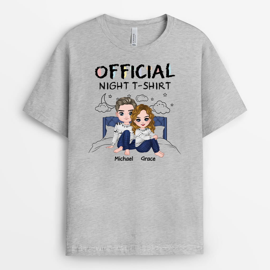 3358AUK1 official night t shirt personalised gifts for couples