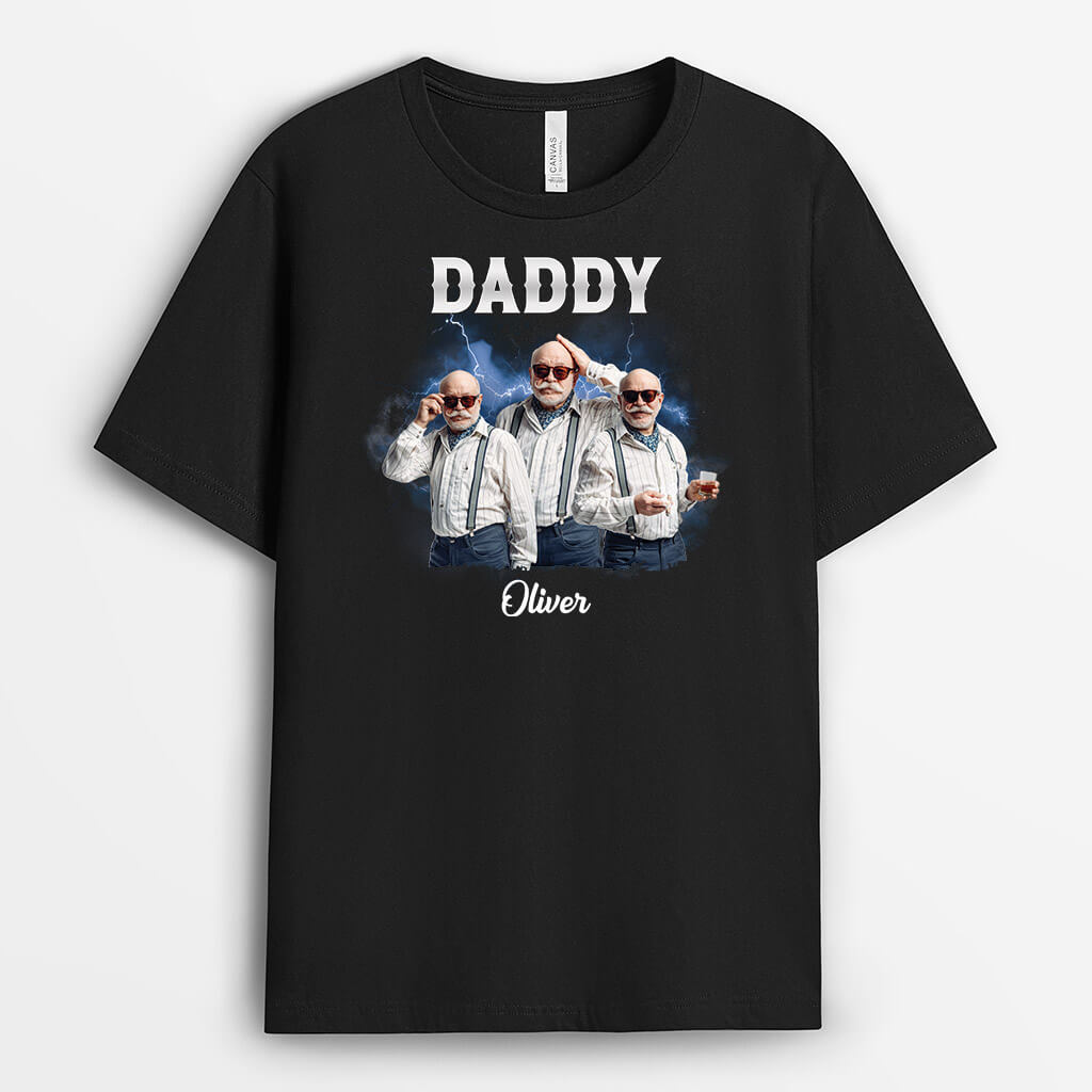 3360AUK2 cool lion grandad t shirt  personalised gifts for grandad