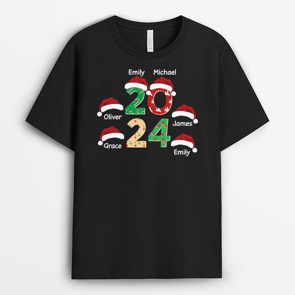 3361AUK1 xmas 2024 t shirt personalised gifts for family