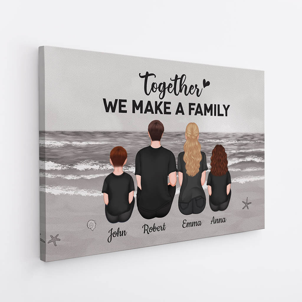 3364CUK2 together we make a family canvas personalised gifts for family