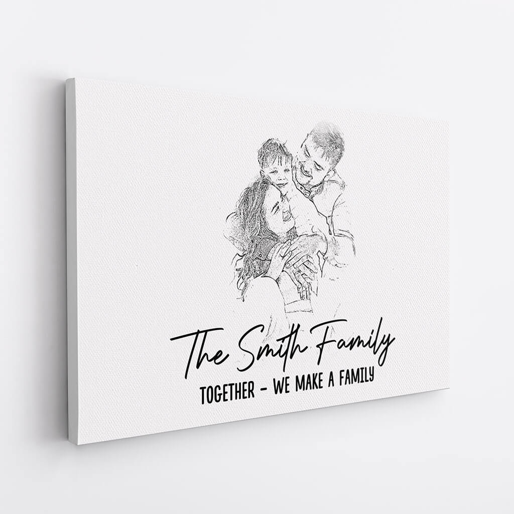 3371CUK2 the family together we make a family canvas personalised gifts for family