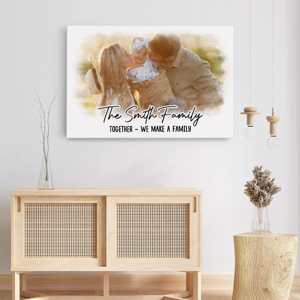 3371CUK3 the family together we make a family canvas personalised gifts for family