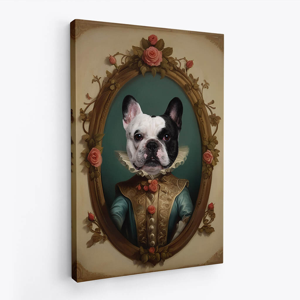 3373CUK2 royal cat portrait canvas personalised gift for cat lovers
