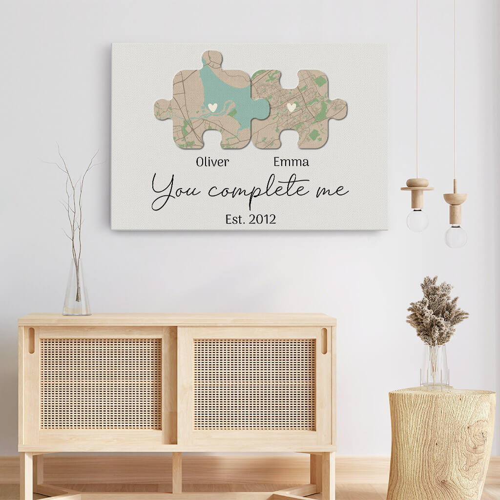 3395CUK3 you complete me est 2021 canvas personalised gifts for grandma